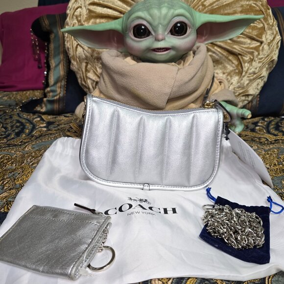 Coach Metallic Originals Quilted Swinger 20 Shoulder Bag - NEW & Wallet - Picture 2 of 9